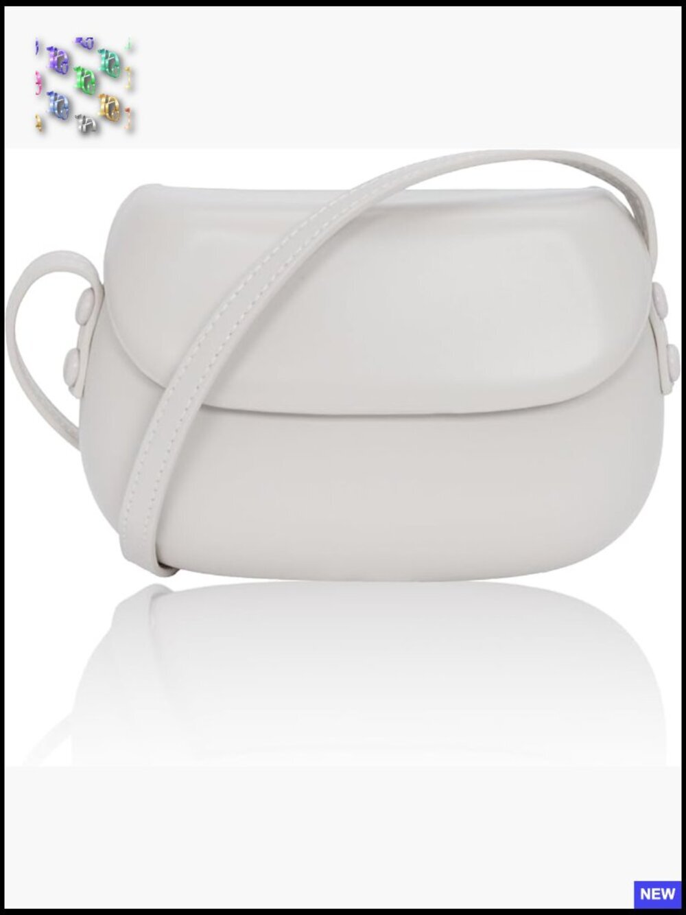 Vegan Leather Saddle Crossbody Bag Adjustable Strap Compact Purse